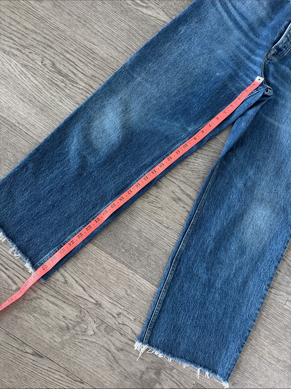 🌼Zara🌼 Straight Leg Jeans in Distressed Blue, Size 8 - Picture 5 of 7